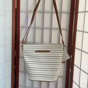 Thirty-One Cafe Crossbody Handbag Simply Dashing Pebble